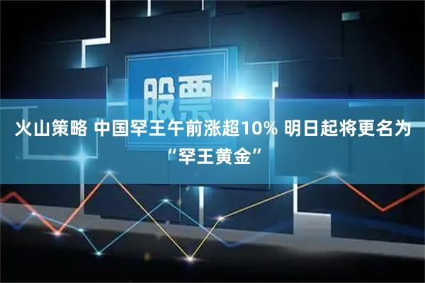 火山策略 中国罕王午前涨超10% 明日起将更名为“罕王黄金”