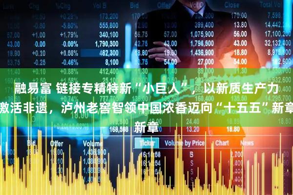 融易富 链接专精特新“小巨人”，以新质生产力激活非遗，泸州老窖智领中国浓香迈向“十五五”新章