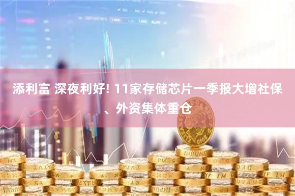 添利富 深夜利好! 11家存储芯片一季报大增社保、外资集体重仓