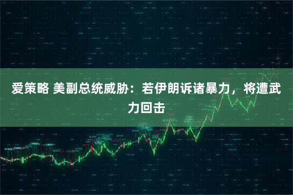爱策略 美副总统威胁：若伊朗诉诸暴力，将遭武力回击